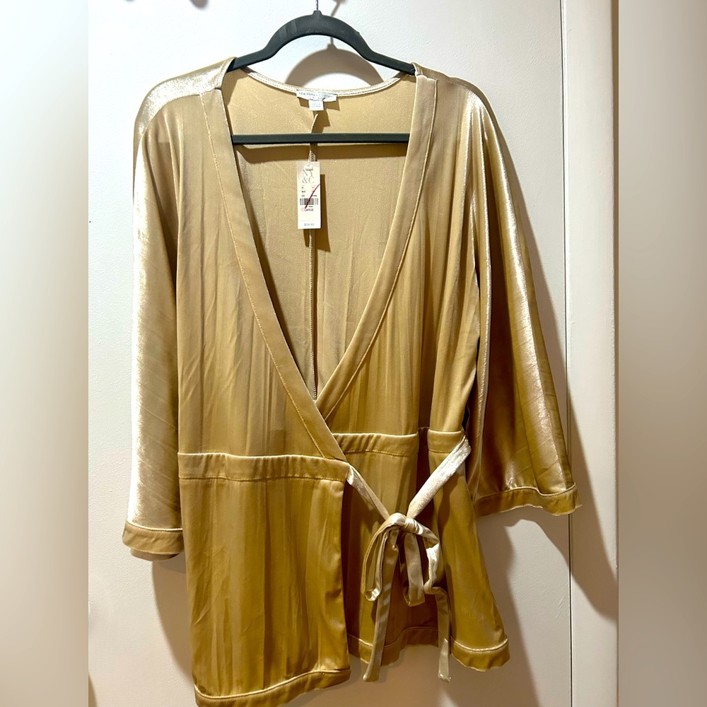 New York & Company Velvet Blouse